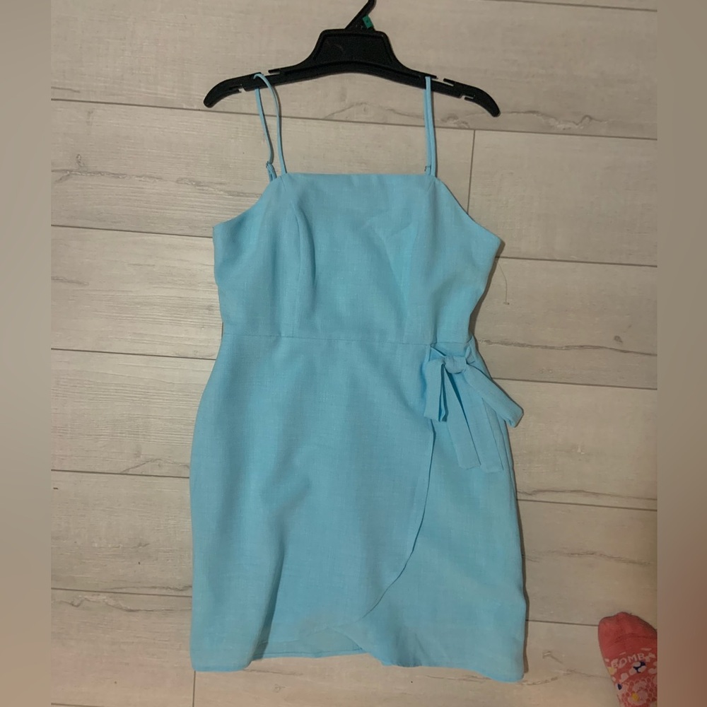 Blue wrap dress. NWOT